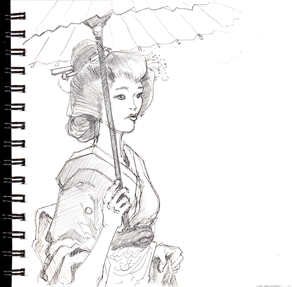 kimono sketch